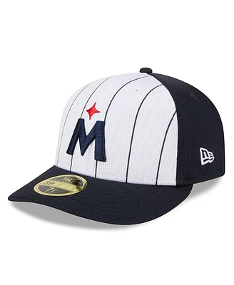 Men's New Era White Minnesota Twins 2024 Batting Practice Low Profile 59FIFTY Fitted Hat