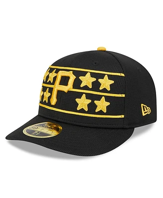 Men's New Era Black Pittsburgh Pirates 2024 Batting Practice Low Profile 59FIFTY Fitted Hat