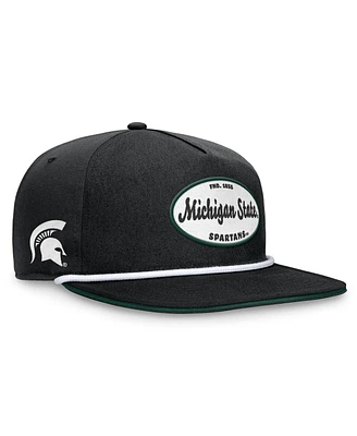 Men's Top of the World Black Michigan State Spartans Iron Golfer Adjustable Hat