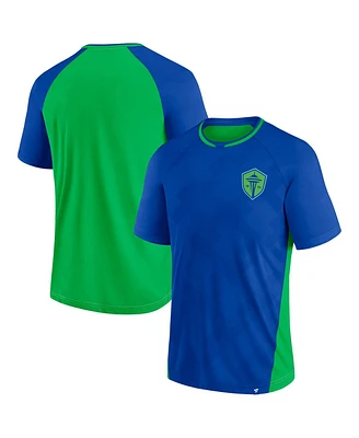 Men's Fanatics Blue Seattle Sounders Fc Attacker Raglan T-shirt