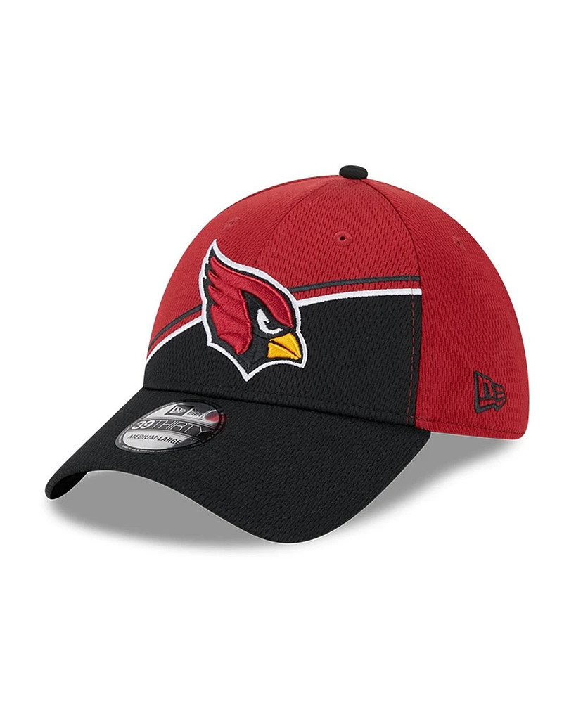 Men's New Era Cardinal, Black Arizona Cardinals 2023 Sideline 39THIRTY Flex Hat