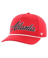 Men's '47 Brand Red Atlanta Hawks Overhand Logo Hitch Adjustable Hat