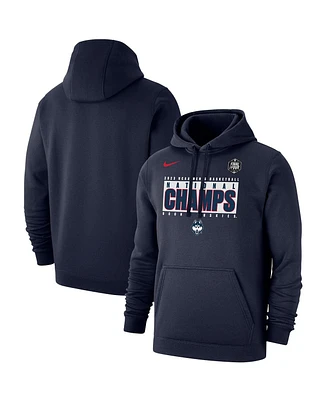 Men's Nike Navy UConn Huskies 2023 Ncaa Men's Basketball National Champions Pebble Pullover Hoodie