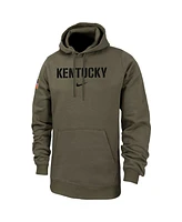Men's Nike Olive Kentucky Wildcats Military-Inspired Pack Club Fleece Pullover Hoodie
