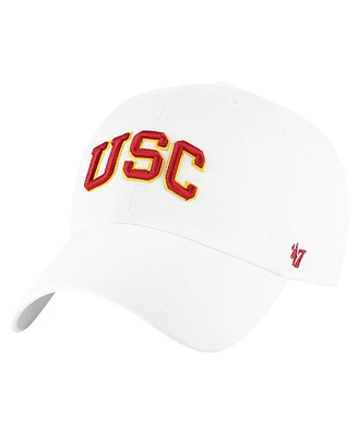 Men's '47 Brand White Usc Trojans Clean Up Adjustable Hat