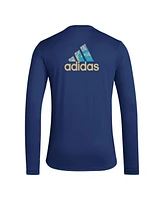 Men's adidas Navy Philadelphia Union Local Pop Aeroready Long Sleeve T-shirt