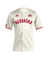 Men's adidas Cream Nebraska Huskers Replica Baseball Jersey