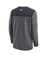 Men's Nike Navy Cleveland Guardians Authentic Collection Game Time Performance Half-Zip Top