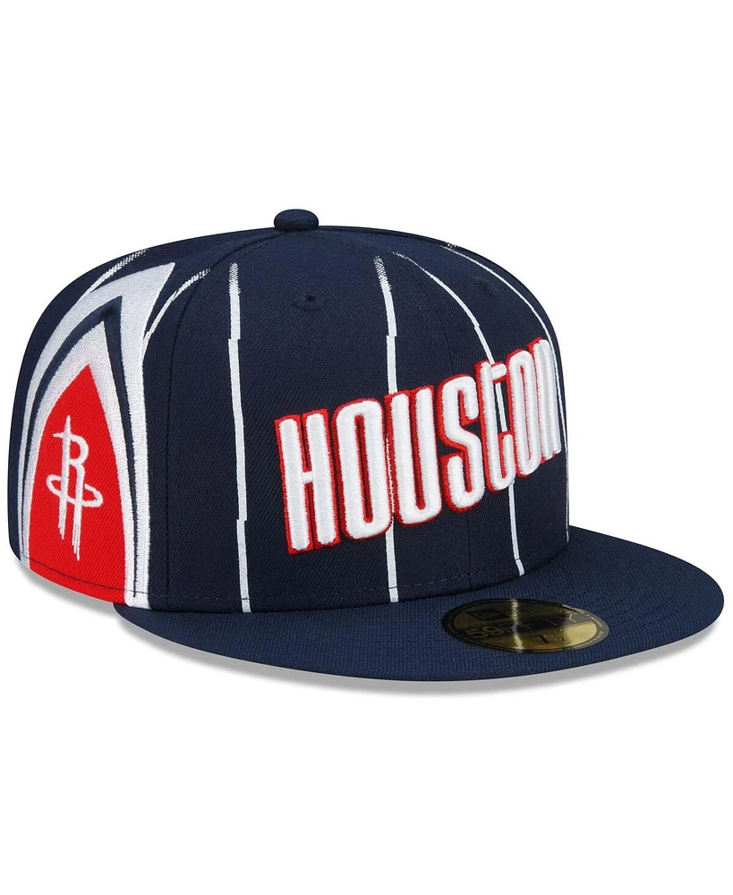 Men's New Era Navy Houston Rockets 2021, 22 City Edition Official 59FIFTY Fitted Hat