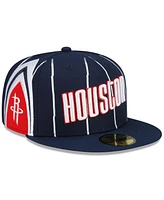 Men's New Era Navy Houston Rockets 2021, 22 City Edition Official 59FIFTY Fitted Hat
