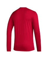 Men's adidas Red Real Salt Lake Club Dna Long Sleeve Aeroready T-shirt