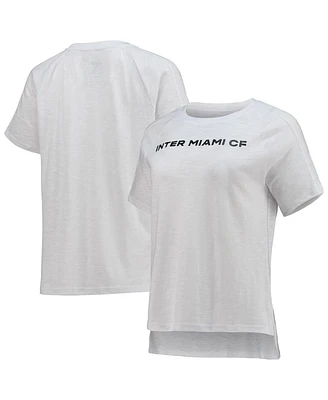 Women's Concepts Sport White Distressed Inter Miami Cf Resurgence T-shirt