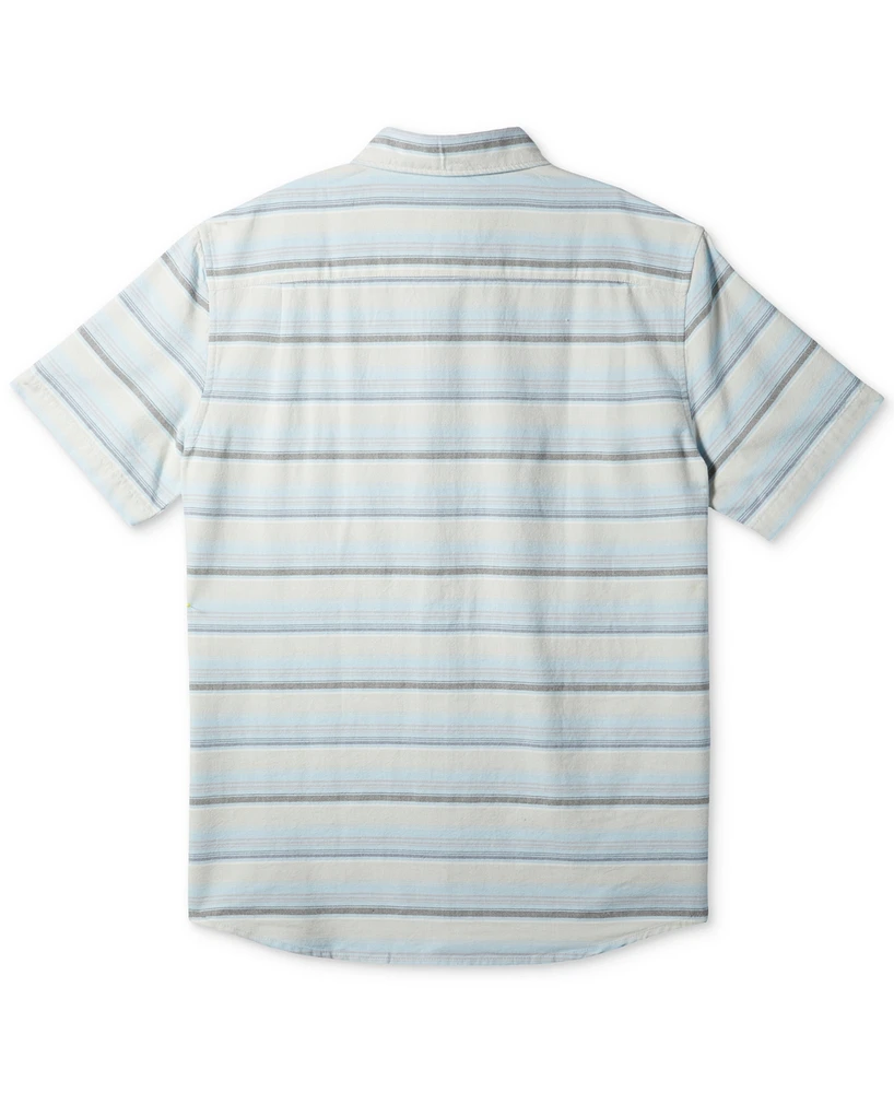 Quiksilver Big Boys Oxford Stripe Classic Short-Sleeve Cotton Shirt