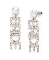 Kleinfeld Faux Stone Pave Bride Statement Drop Earrings