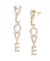 Kleinfeld Faux Stone Pave Love Statement Drop Earrings