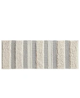 Ink+Ivy Asher Woven Texture Stripe Bath Rug, 22" X 58"