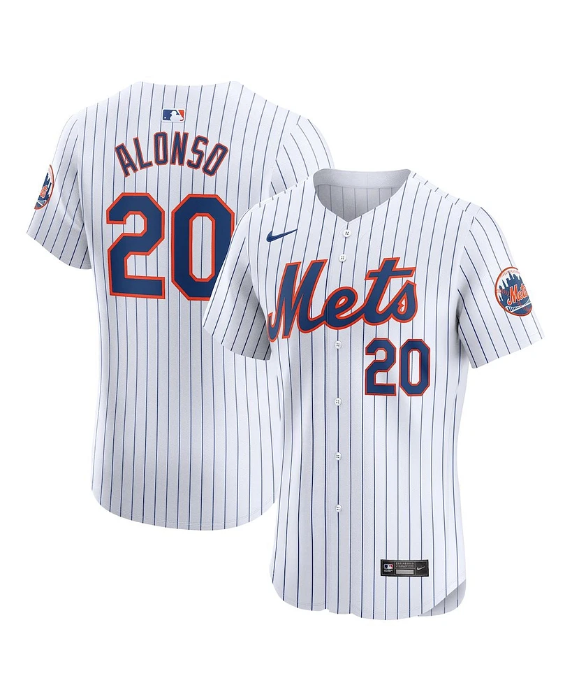 Men's Nike Pete Alonso White New York Mets Home Elite Jersey