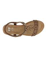 Gc Shoes Women's Damaris Embellished Slingback Wedge Sandals