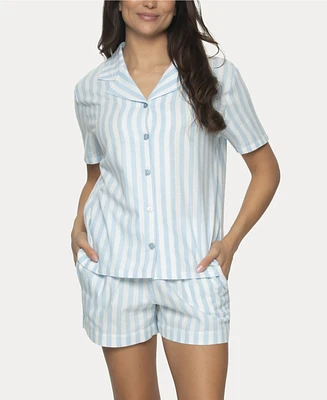 Felina Women's Mirielle 2 Pc. Shorts Pajama Set