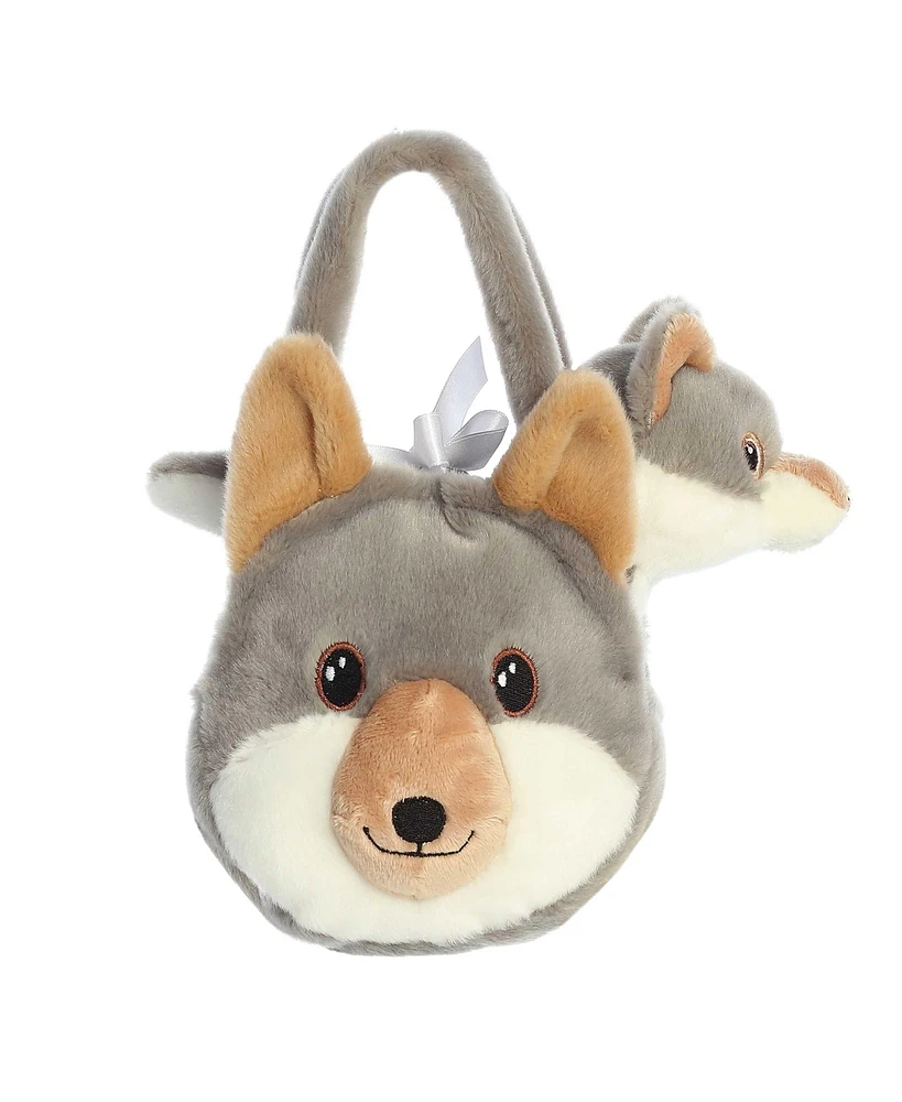 Aurora Small Wolf Eco Nation Eco-Friendly Plush Toy Grey 6.5"