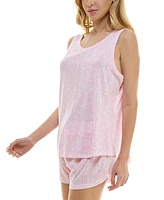 Roudelain Women's 2-Pc. Pointelle Tank Pajamas Set