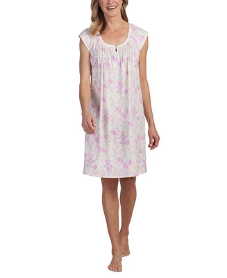 Miss Elaine Women's Sleeveless Floral Nightgown