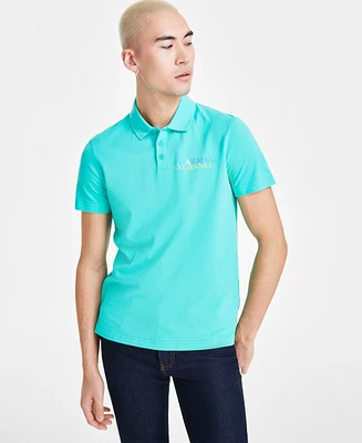 A|X Armani Exchange Men's Short Sleeve Multicolor Logo Polo Shirt, Created for Macy's