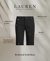 Lauren Ralph Twill Stretch Bermuda Shorts