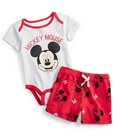 Disney Baby Mickey Mouse Bodysuit & Shorts, 2 Piece Set