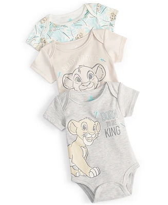 Disney Baby Lion King Bodysuits, Pack of 3