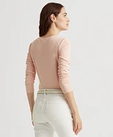 Lauren Ralph Cotton-Blend Long-Sleeve Top