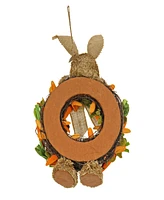 National Tree Company 20" Burlap Bow Bunny Wreath