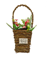 National Tree Company 15" Easter Floral Wall Basket