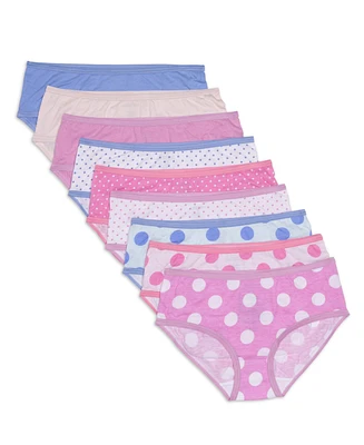 Maidenform Big Girls and Little Dots Hipster Underwear, Pack of 9