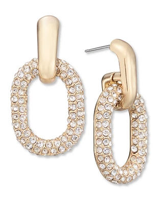 I.n.c. International Concepts Pave Oval Link Drop Earrings, Created for Macy's