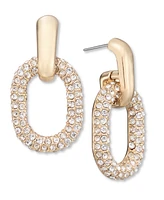 I.n.c. International Concepts Pave Oval Link Drop Earrings, Created for Macy's