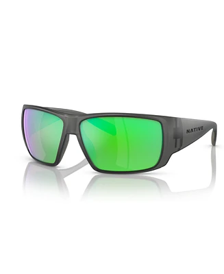 Native Eyewear Men's Sightcaster Polarized Sunglasses, Mirror Polar XD9021