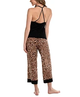 Linea Donatella Women's 3-Pc. Printed Travel Sleep Set