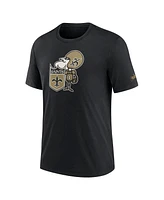 Men's Nike Black New Orleans Saints Rewind Logo Tri-Blend T-shirt