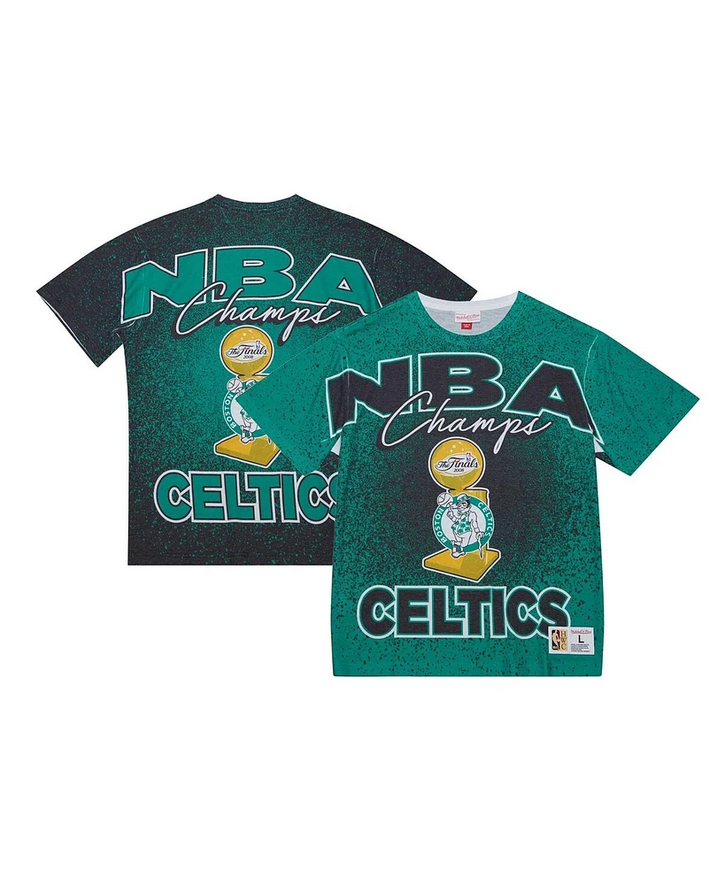 Men's Mitchell & Ness Kelly Green Boston Celtics Hardwood Classics 2008 Nba Finals Champ City T-shirt