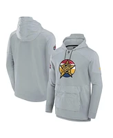 Men's Fanatics Gray 2024 Nhl All-Star Game Authentic Pro Tech Fleece Pullover Hoodie