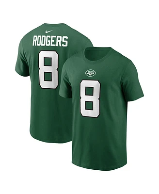 Men's Nike Aaron Rodgers New York Jets Player Name and Number T-shirt