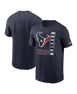 Men's Nike Navy Houston Texans Lockup Essential T-shirt