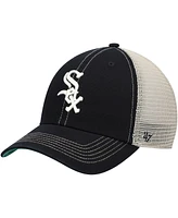 Men's '47 Brand Black Chicago White Sox Trawler Clean Up Trucker Snapback Hat