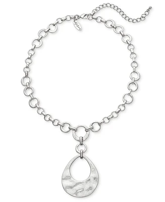 Style & Co Circle Link Pendant Choker Necklace, 17-1/4" + 3" extender, Created for Macy's