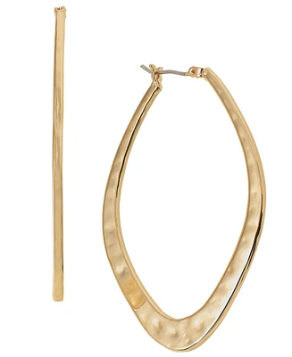 Style & Co Hammered Diamond Large Hoop Earrings, 2.2", Created for Macy's