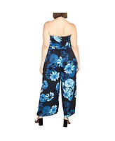 City Chic Women's Abigail Print Jumpsuit