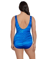 Women's Longitude Ring Surplice One-Piece Swimsuit