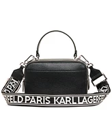 Karl Lagerfeld Paris Simone Printed Leather Small Crossbody