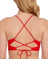 Salt + Cove Women's V-Neck Lace-Up-Back Midkini Top, Created for Macy's